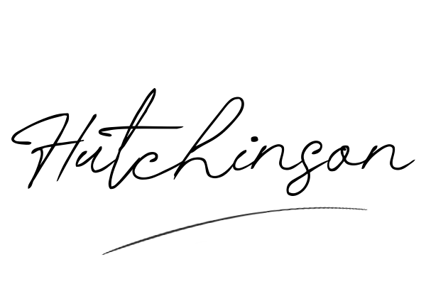 The best stylish Hutchinson name signature simple easy in English