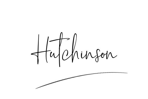 The best stylish Hutchinson name signature simple easy in English