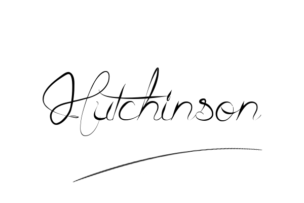 The best stylish Hutchinson name signature simple easy in English