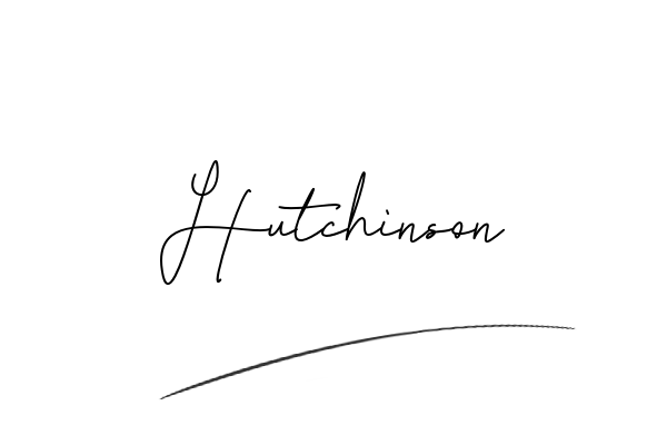The best stylish Hutchinson name signature simple easy in English