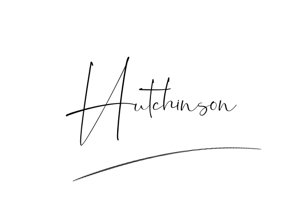 The best stylish Hutchinson name signature simple easy in English