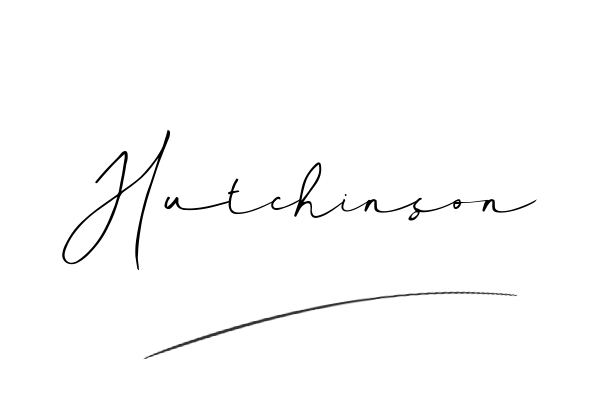 The best stylish Hutchinson name signature simple easy in English