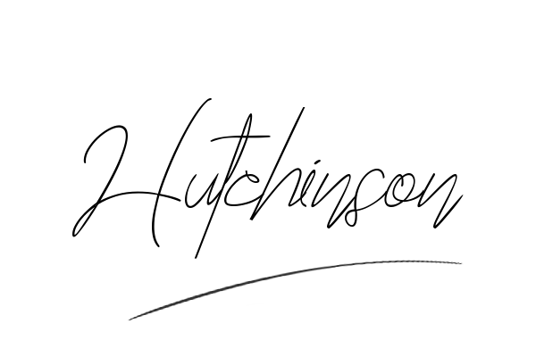 The best stylish Hutchinson name signature simple easy in English