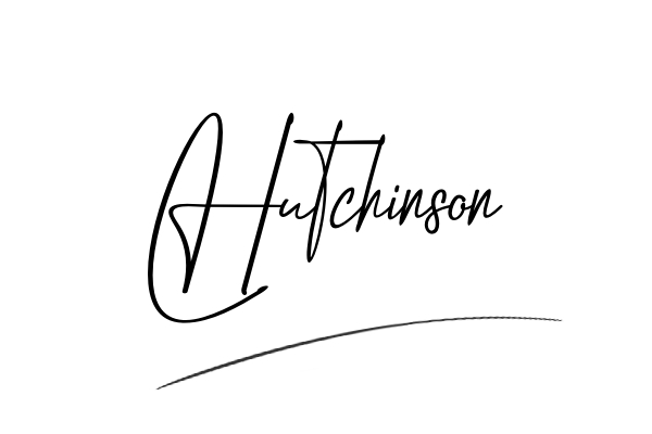 The best stylish Hutchinson name signature simple easy in English