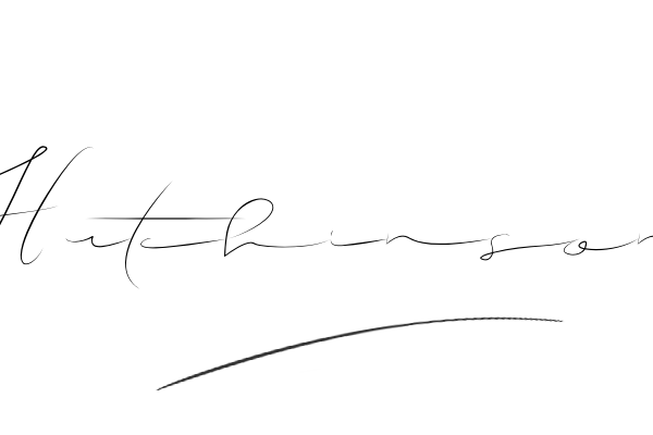 The best stylish Hutchinson name signature simple easy in English