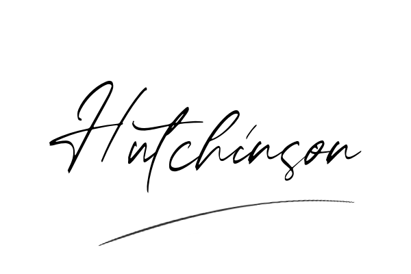 The best stylish Hutchinson name signature simple easy in English