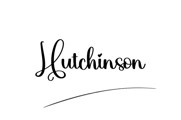 The best stylish Hutchinson name signature simple easy in English