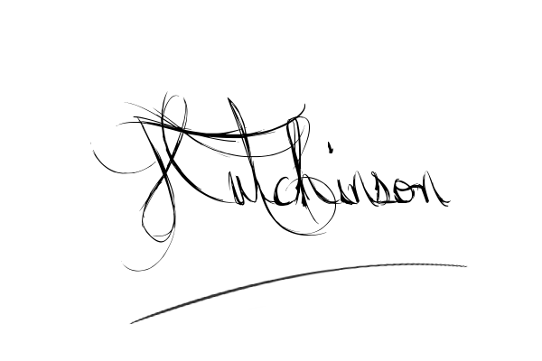 The best stylish Hutchinson name signature simple easy in English