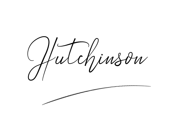 The best stylish Hutchinson name signature simple easy in English