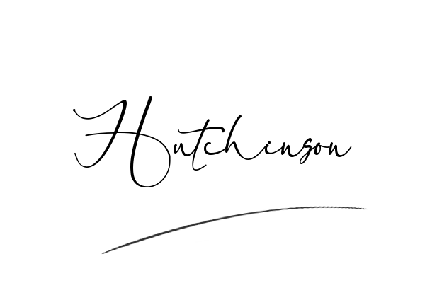 The best stylish Hutchinson name signature simple easy in English
