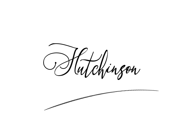 The best stylish Hutchinson name signature simple easy in English