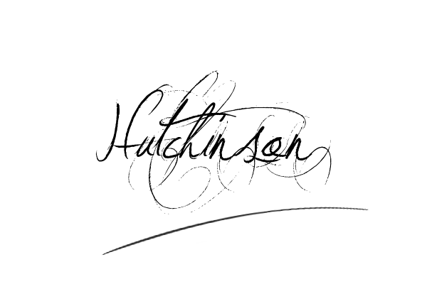 The best stylish Hutchinson name signature simple easy in English