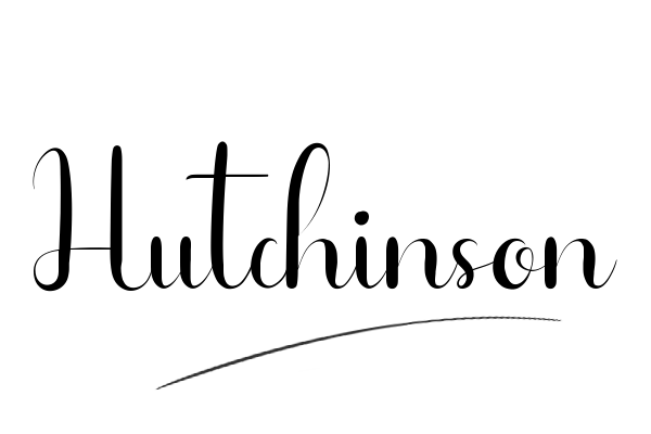 The best stylish Hutchinson name signature simple easy in English