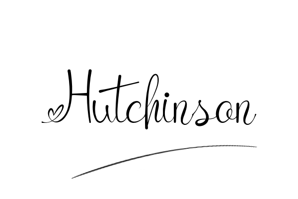 The best stylish Hutchinson name signature simple easy in English