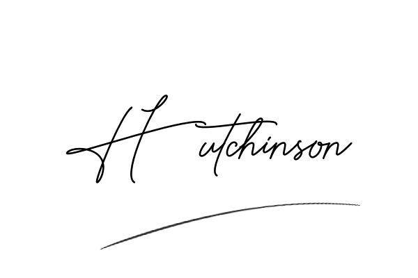 The best stylish Hutchinson name signature simple easy in English