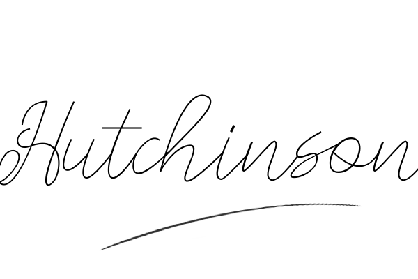 The best stylish Hutchinson name signature simple easy in English