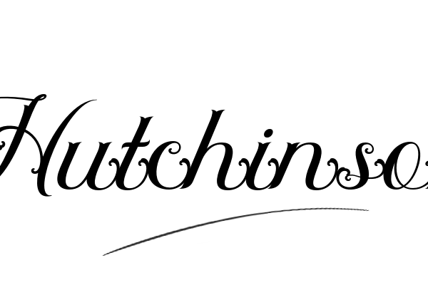 The best stylish Hutchinson name signature simple easy in English