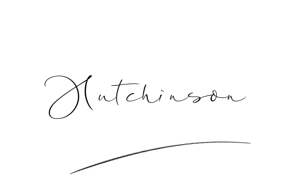 The best stylish Hutchinson name signature simple easy in English