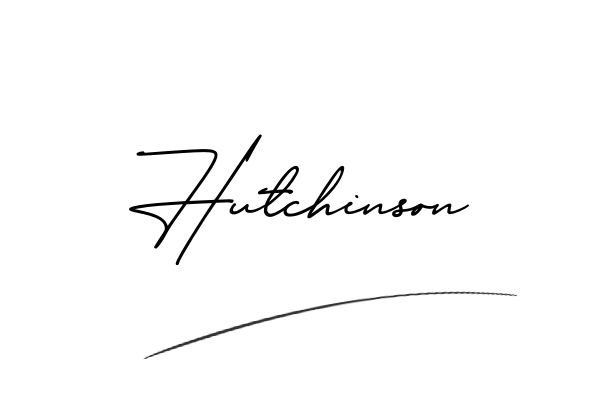 The best stylish Hutchinson name signature simple easy in English