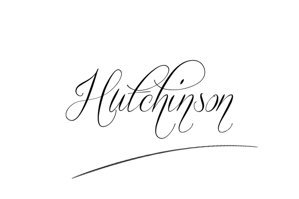 The best stylish Hutchinson name signature simple easy in English