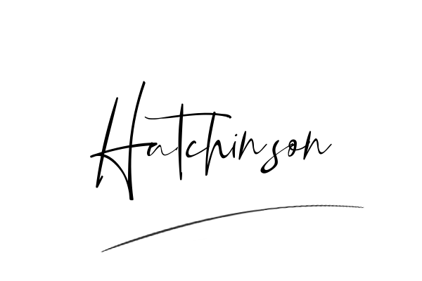 The best stylish Hutchinson name signature simple easy in English