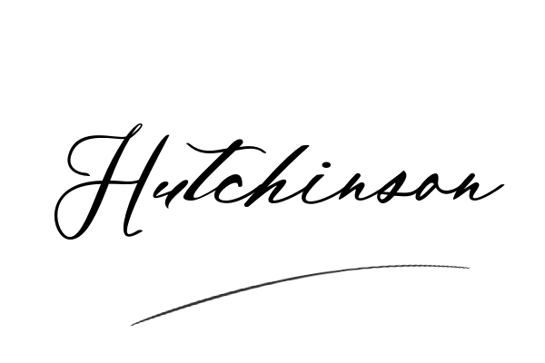 The best stylish Hutchinson name signature simple easy in English