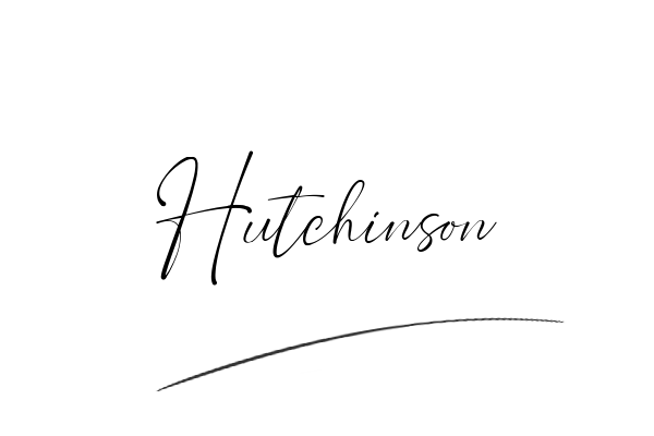 The best stylish Hutchinson name signature simple easy in English