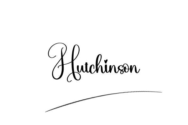 The best stylish Hutchinson name signature simple easy in English