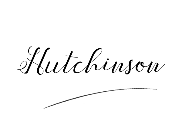 The best stylish Hutchinson name signature simple easy in English