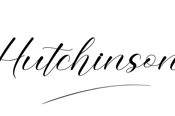 The best stylish Hutchinson name signature simple easy in English