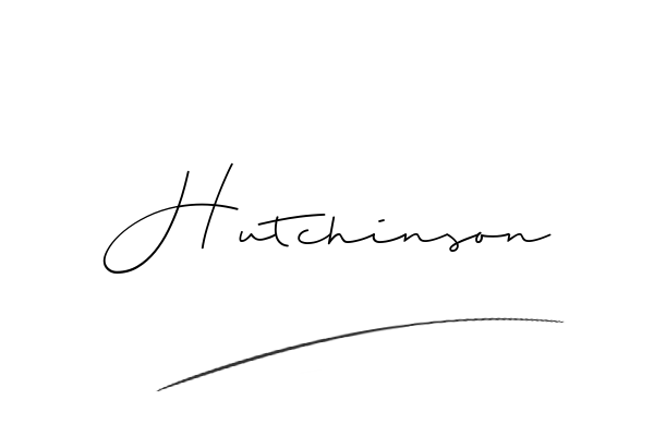 The best stylish Hutchinson name signature simple easy in English