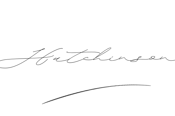 The best stylish Hutchinson name signature simple easy in English