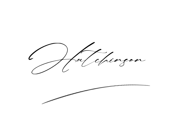 The best stylish Hutchinson name signature simple easy in English