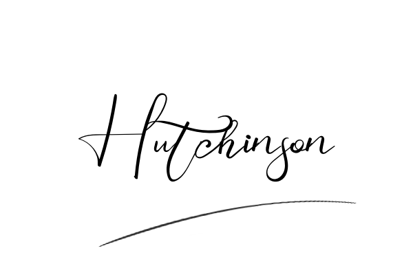 The best stylish Hutchinson name signature simple easy in English