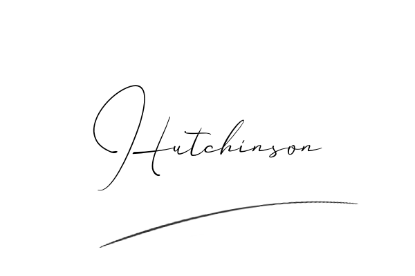 The best stylish Hutchinson name signature simple easy in English