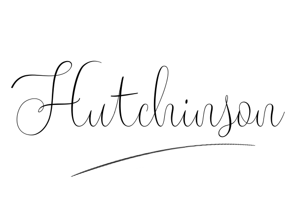 The best stylish Hutchinson name signature simple easy in English