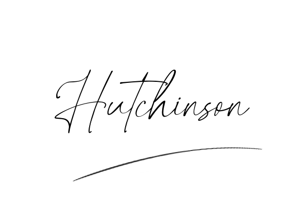 The best stylish Hutchinson name signature simple easy in English