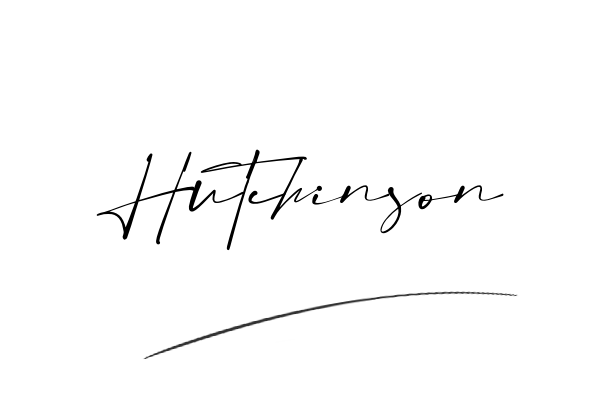 The best stylish Hutchinson name signature simple easy in English