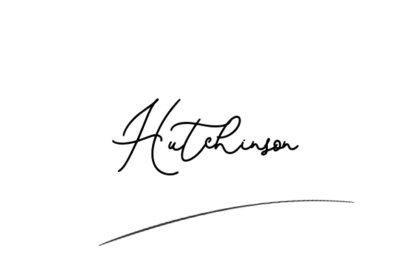 The best stylish Hutchinson name signature simple easy in English