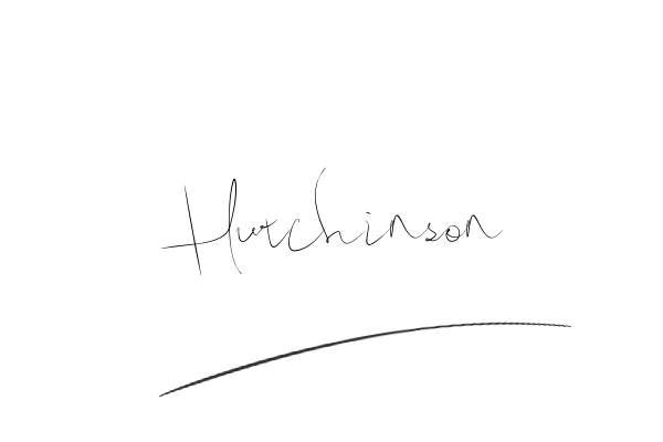 The best stylish Hutchinson name signature simple easy in English