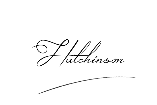 The best stylish Hutchinson name signature simple easy in English