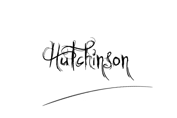 The best stylish Hutchinson name signature simple easy in English