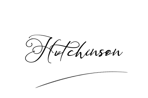 The best stylish Hutchinson name signature simple easy in English