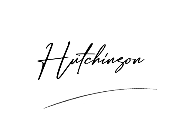 The best stylish Hutchinson name signature simple easy in English