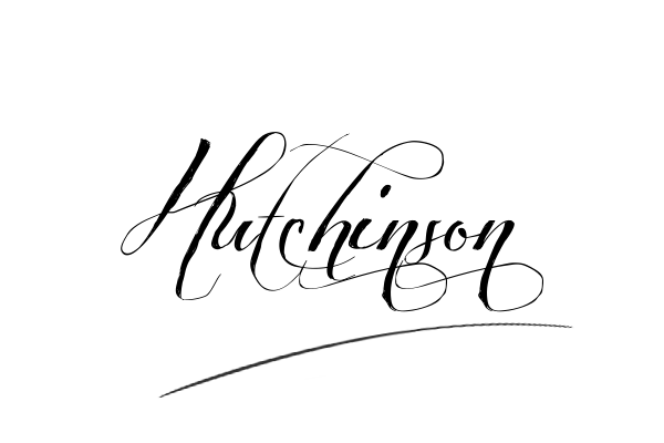 The best stylish Hutchinson name signature simple easy in English