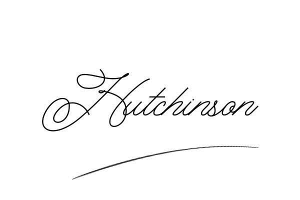 The best stylish Hutchinson name signature simple easy in English