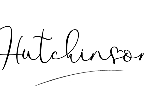 The best stylish Hutchinson name signature simple easy in English