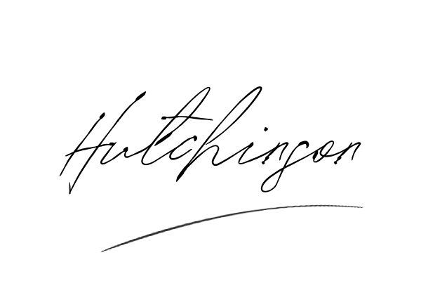 The best stylish Hutchinson name signature simple easy in English