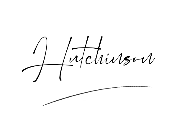 The best stylish Hutchinson name signature simple easy in English