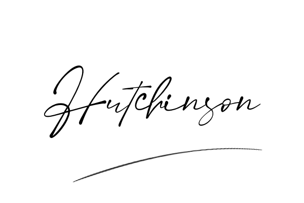 The best stylish Hutchinson name signature simple easy in English
